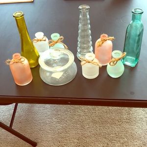 10 piece glass assortment (wedding decor!)